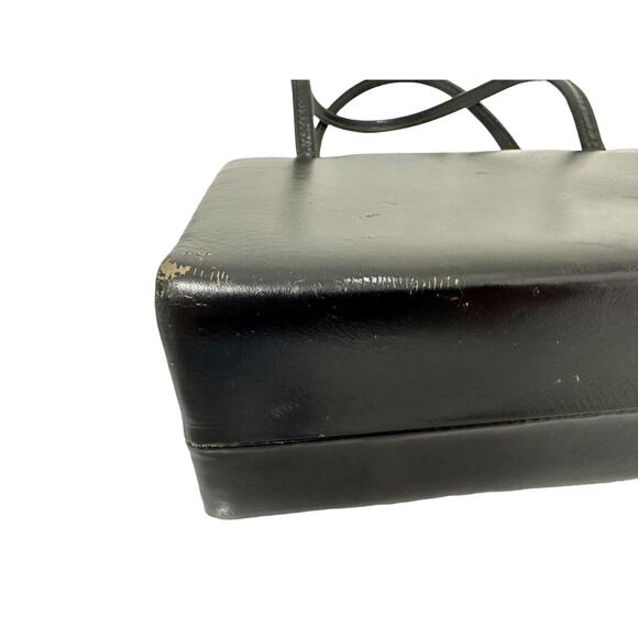Vintage 1950s Faux Leather Handbag By John Wanamaker Top Clasp Open - Picture 6 of 8
